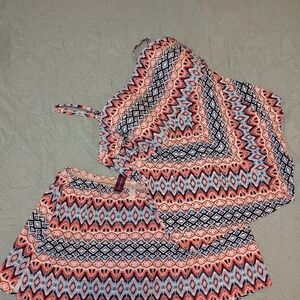 Lane Bryant Multicolor Geometric Bikini